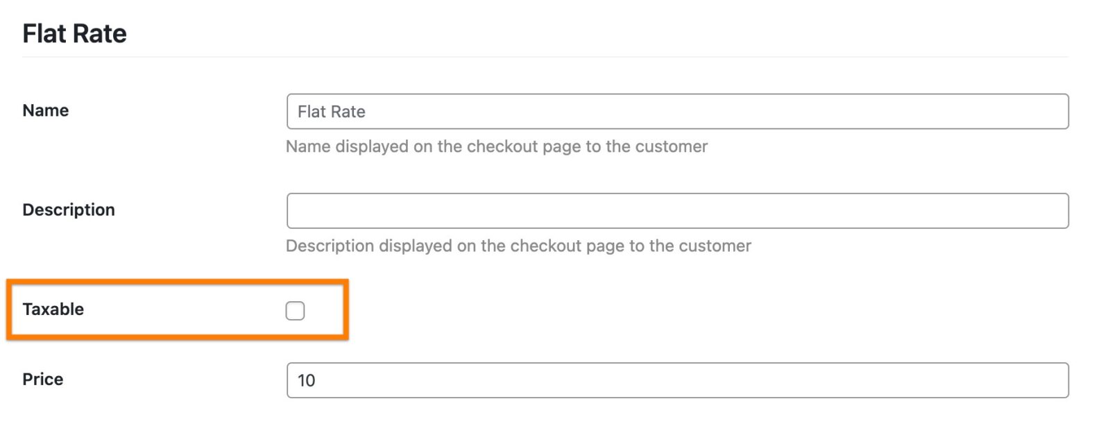 Settings to enable taxes on shipping costs