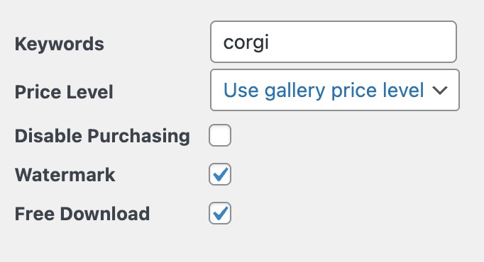 Screenshot showing options for editing single image including free download